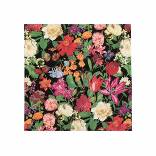 Caspari Dutch Floral Black Cocktail Napkins - includes 20 Cocktail Napkins 18850C