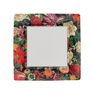 Caspari Dutch Floral Black Square Paper Salad & Dessert Plates - includes 8 Paper Salad & Dessert Plates 18850DP