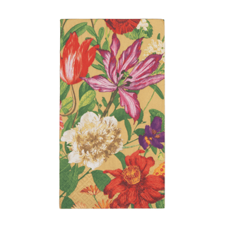 Caspari Dutch Floral Gold Guest Towels - includes 15 Guest Towels 18851G
