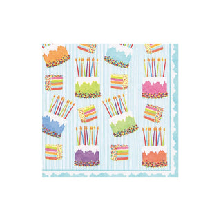 Caspari Cake Frosting-Paper Linen Cocktail Napkins - includes 12 Cocktail Napkins 18860CG