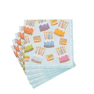 Caspari Cake Frosting-Paper Linen Cocktail Napkins - includes 12 Cocktail Napkins 18860CG