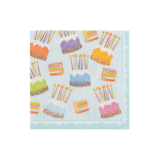 Caspari Cake Frosting-Paper Linen Cocktail Napkins - includes 12 Cocktail Napkins 18860CG