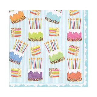 Caspari Cake Frosting-Paper Linen Luncheon Napkins - includes 15 Luncheon Napkins 18860LG