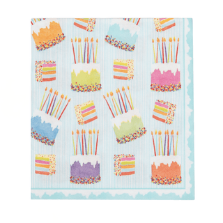 Caspari Cake Frosting-Paper Linen Luncheon Napkins - includes 15 Luncheon Napkins 18860LG