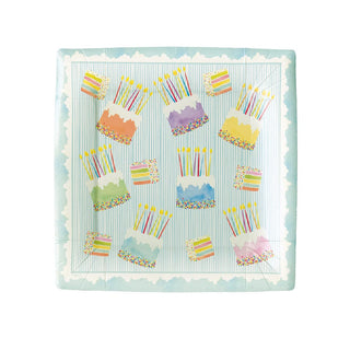 Caspari Cake Frosting Paper Salad & Dessert Plates - includes 8 Paper Salad & Dessert Plates 18860SP