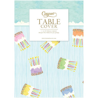 Caspari Cake Frosting-Paper Linen Cloth Table Covers - includes 1 Cloth Table Covers 18860TCL