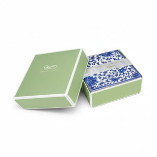 Caspari Indigo Garden Blue/White Boxed Cocktail Napkins - 40 per box 18940B