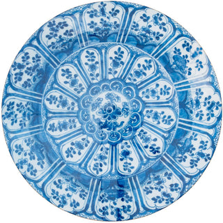 Caspari Indigo Garden Round Lacquer Placemat 18940LQPMRND