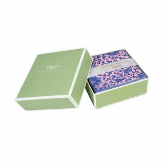 Caspari Indigo Garden Blue/Pink Boxed Cocktail Napkins - 40 per box 18941B