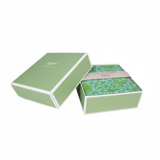 Caspari Indigo Garden Jade/Turquoise Boxed Cocktail Napkins - 40 per box 18942B