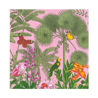Caspari Paradise Garden Pink Napkin Luncheon 18950L