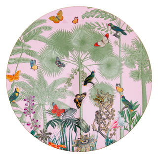 Caspari Paradise Garden Round Lacquer Placemat 18950LQPMRND