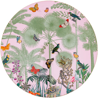 Caspari Paradise Garden Round Lacquer Placemat 18950LQPMRND