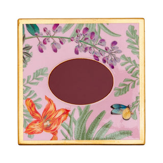 Caspari Paradise Garden Square Lacquer Tissue Box Cover 18950LQSQTIS