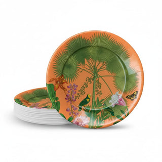 Caspari Paradise Garden Melon Salad/Dessert Plates - package of 8 18951SP