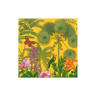 Caspari Paradise Garden Canary Boxed Cocktail Napkins - 40 per box 18952B