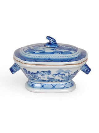 Avala Blue and White Canton Tureen - 7" 18992
