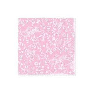 Caspari Hedgerow Petal Pink Boxed Cocktail Napkins - 40 per box 19001B
