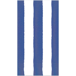 Caspari Cafe Stripe Navy Paper Linen Guest Towels - 12 per package 19040GG