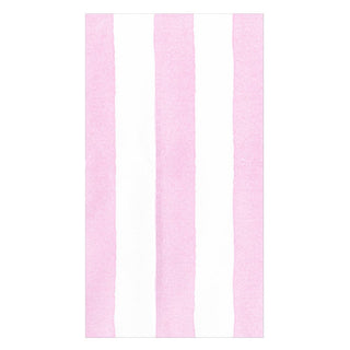 Caspari Cafe Stripe Light Pink Paper Linen Guest Towels -12 per package 19041GG