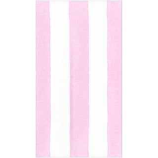 Caspari Cafe Stripe Light Pink Paper Linen Guest Towels -12 per package 19041GG
