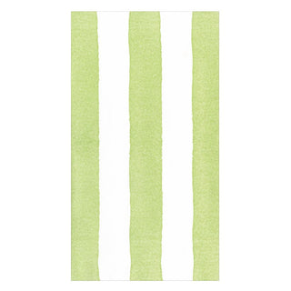 Caspari Cafe Stripe Lime Paper Linen Guest Towels -12 per package 19043GG