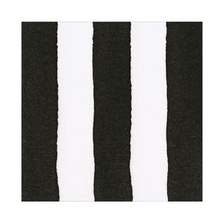 Caspari Cafe Stripe Black Paper Linen Luncheon Napkin -15 per package 19045LG