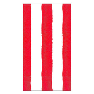 Caspari Cafe Stripe Red Paper Linen Guest Towels - 12 per package 19046GG