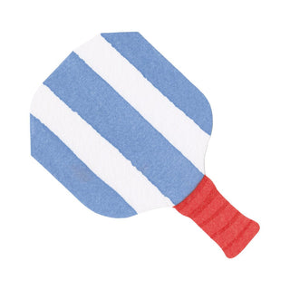 Caspari Pickleball Paddle Blue/Red Paper Linen Die Cut Napkin - 15 per package 19060LGDC