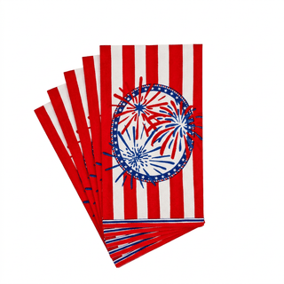 Caspari Stars, Stripes and Sparks Guest Towel - package of 15 19100G