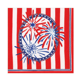 Caspari Stars, Stripes and Sparks Napkin Luncheon 19100L