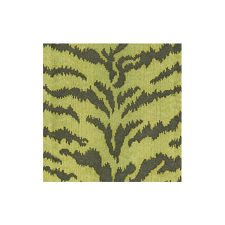 Caspari Tigre Green Paper Linen Boxed Cocktail Napkins - 15 per box 19152B