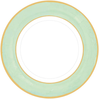 Caspari Watercolor Celadon Luxury Paper Dinner Plates - package of 8 19160DP