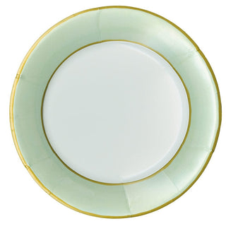 Caspari Watercolor Celadon Luxury Paper Dinner Plates - package of 8 19160DP