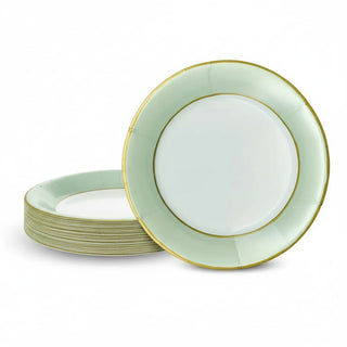 Caspari Watercolor Celadon Salad/Dessert Plates - package of 8 19160SP