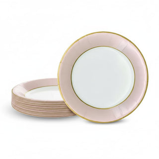 Caspari Watercolor Petal Pink Salad/Dessert Plates - package of 8 19161SP