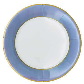 Caspari Watercolor Blue Luxury Paper Dinner Plates - package of 8 19162DP