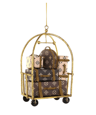 Cody Foster Luxury Hotel Luggage Ornament - 1 Each 19424