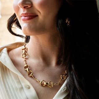 Capucine De Wulf Equestrian Snaffle Bit Chain Necklace - Gold 19913