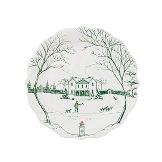 Juliska Winter Frolic Party Plates Assorted Set of 4 - Evergreen 19937
