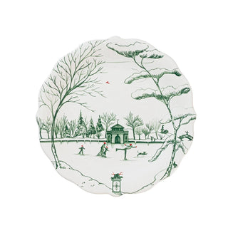Juliska Winter Frolic Party Plates Assorted Set of 4 - Evergreen 19937
