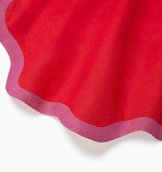 Sferra Ondulato Dinner Napkins in Poppy/Flamingo - Set of 4 20495