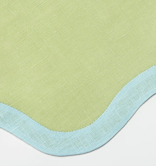 Sferra Ondulato Dinner Napkins in Kiwi/Clearwater - Set of 4 20496