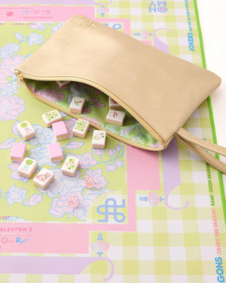 Oh My Mahjong Mahjong Tile Storage Bag - Champagne Bloom 21109