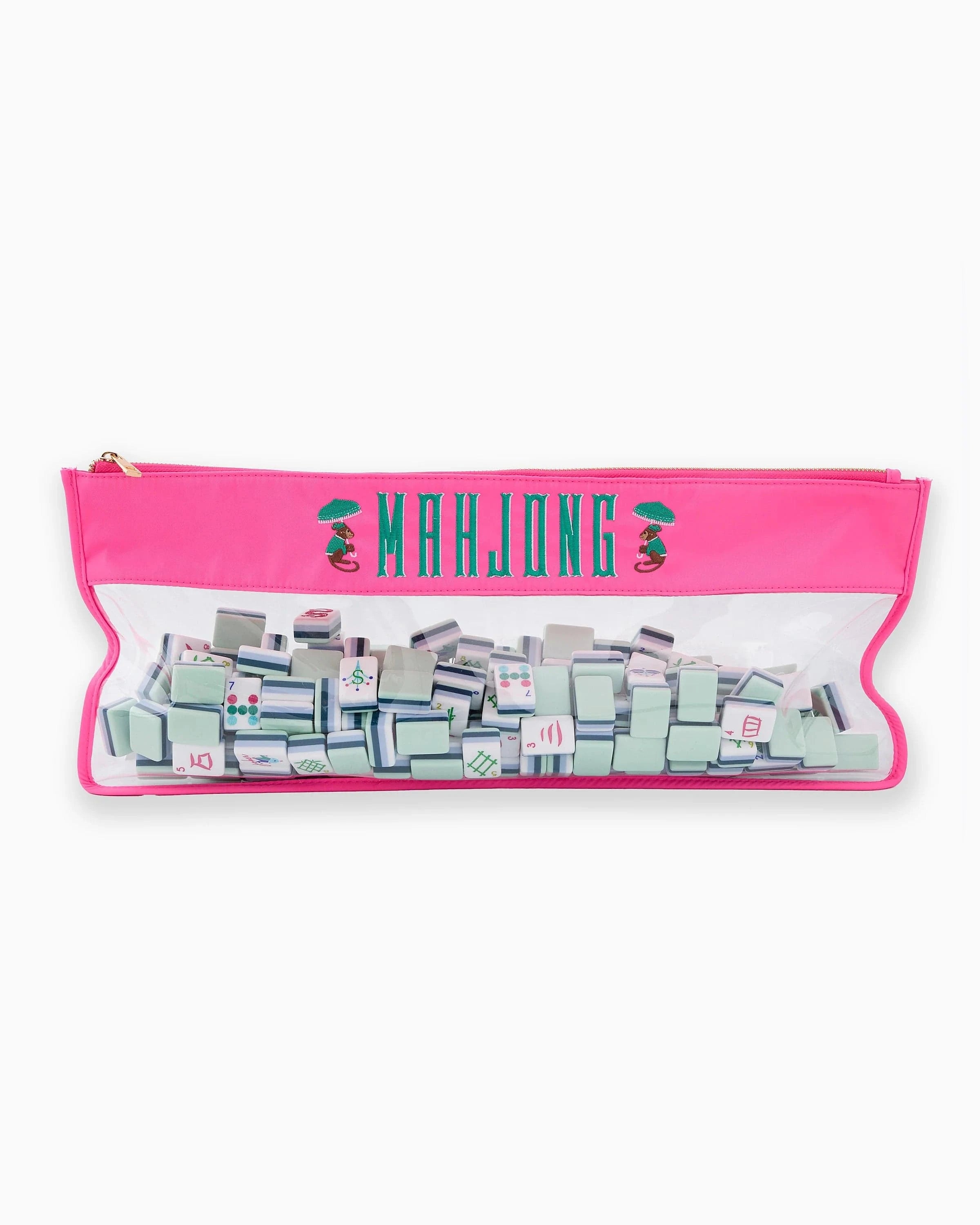 Mahjong Tile Storage Bag | Pink Monkey Design | Oh My Mahjong Mahjong Tile Storage Bag | Pink Monkey Design | Oh My Mahjong