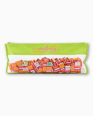 Oh My Mahjong Mahjong Tile Storage Bag - Chartreuse Script Mahjong 21185
