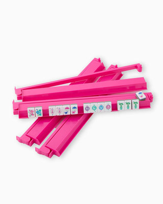 Oh My Mahjong Hot Pink Mahjong Rack & Pushers - Set of 4 21203