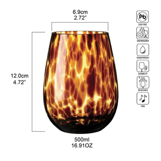 Joseph Sedgh Tortoise Stemless Wine Glasses - Set of four 21532