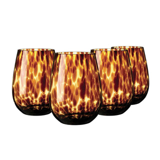 Joseph Sedgh Tortoise Stemless Wine Glasses - Set of four 21532
