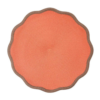 Deborah Rhodes Braided Scallop Harvest Border Placemat in Terracotta - 1 Each 21944